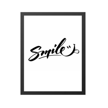 Smile Serene Script Art Print
