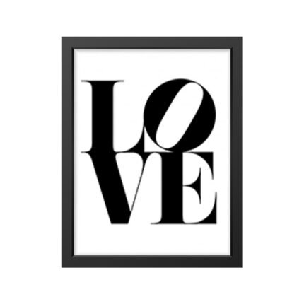 "LOVE" Typographic Framed Poster