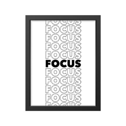 Repeat Focus Vertical Typography Poster