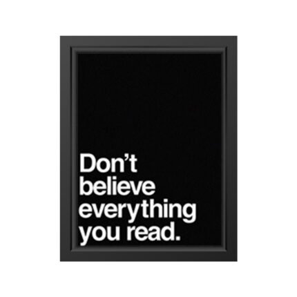 Don't believe everything you read