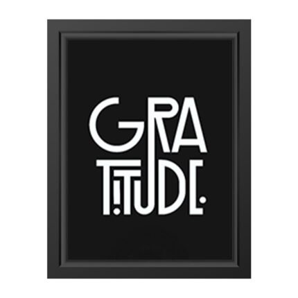 GRATITUDE – Motivational Typography Wall Art